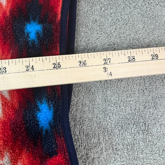 Patagonia Synchilla Snap-T Fleece Pullover Womens Medium Red Blue Ikat Print - Picture 10 of 11